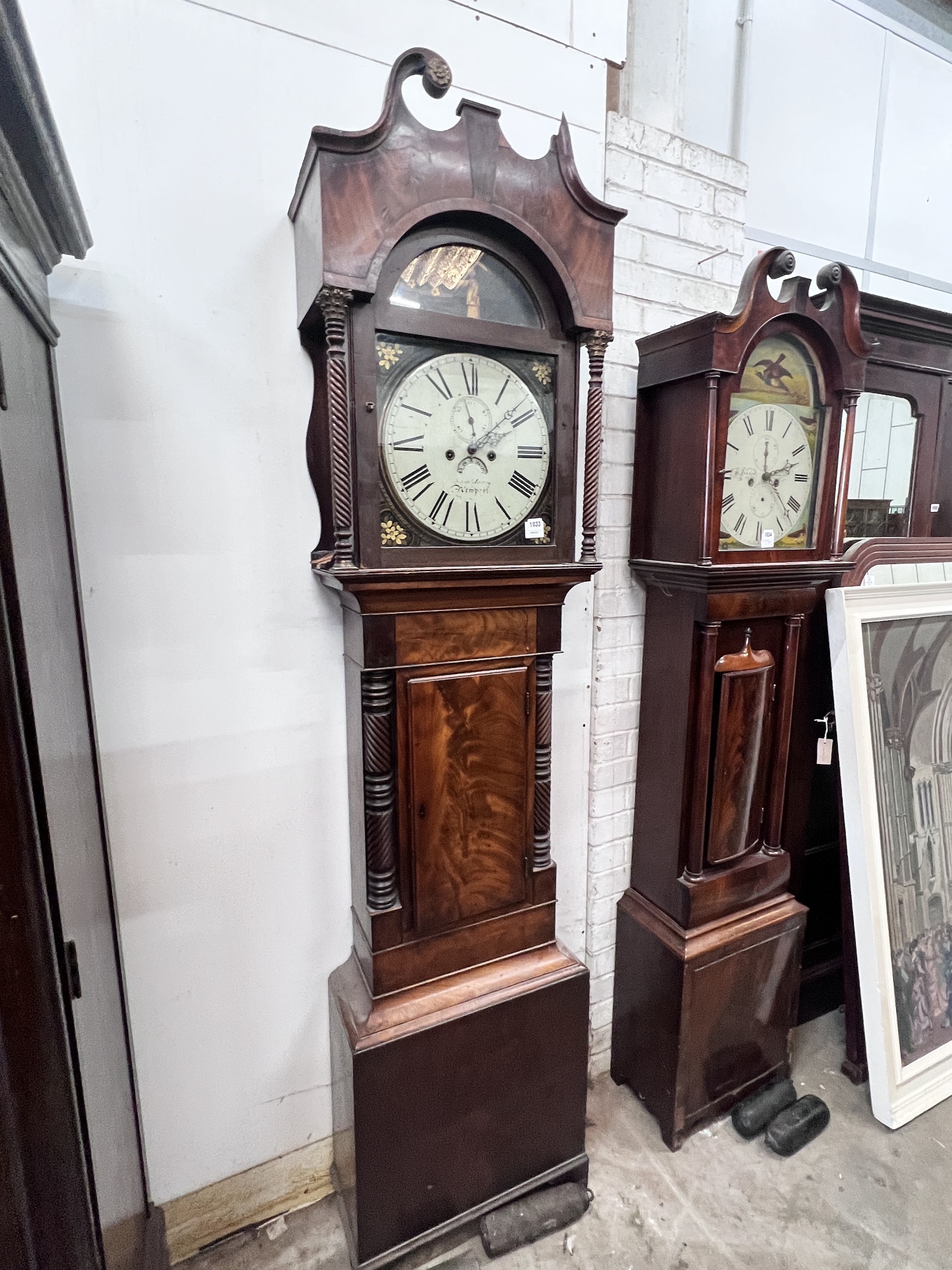 An early Victorian mahogany eight day longcase clock, marked Newport, height 227cm